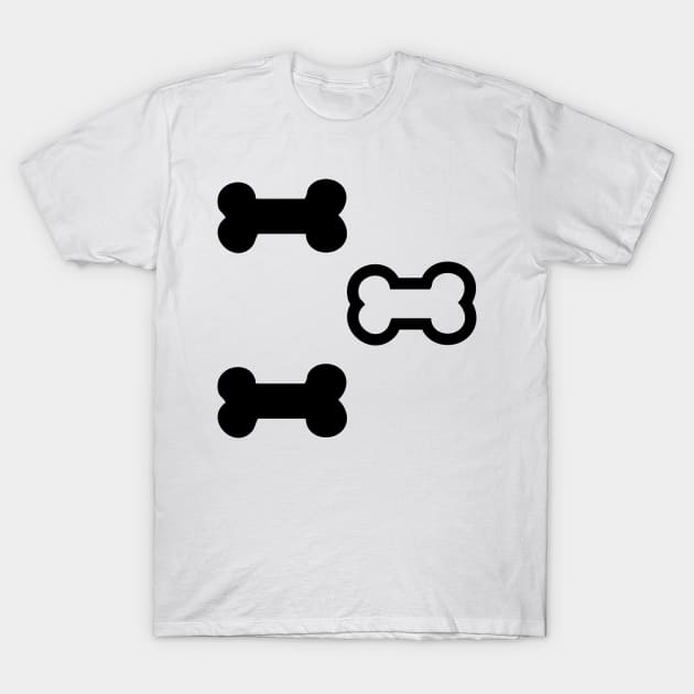 black dog bones design T-Shirt by Artistic_st